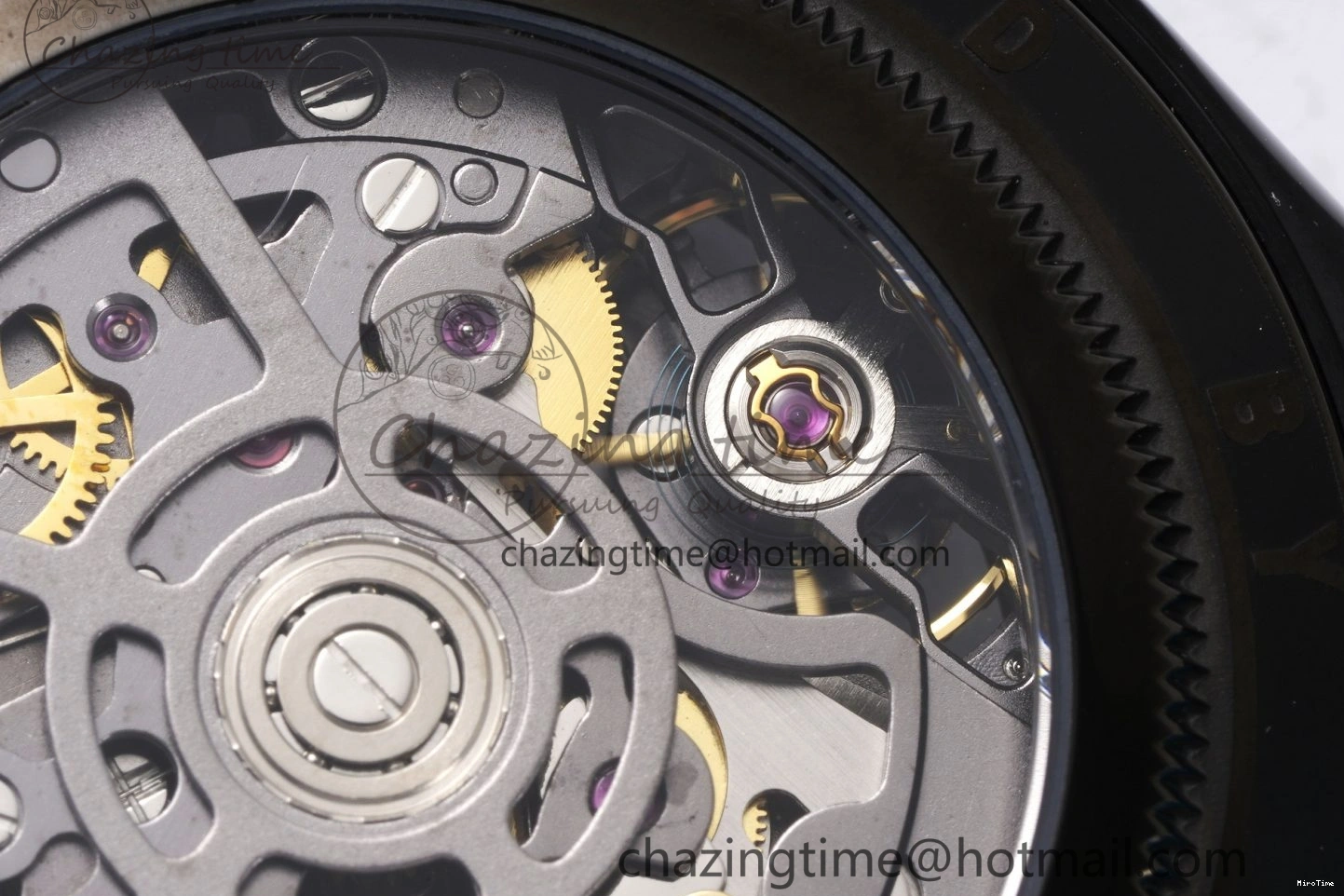 MiroTime 0213 Youthful Daytona PVD Carbon Bezel GETF Best Edition Skeleton Red Dial on Red Rubber Strap SA 1944